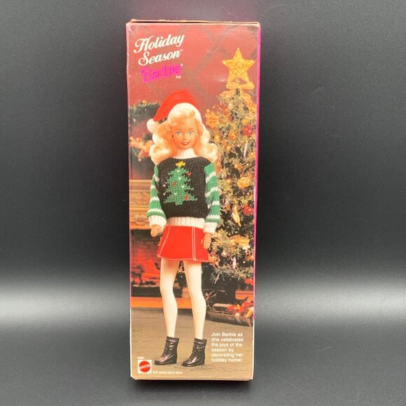 Holiday Season Barbie Special Edition 1996 Mattel 15581 NRFB Christmas Sweater - Picture 2 of 10